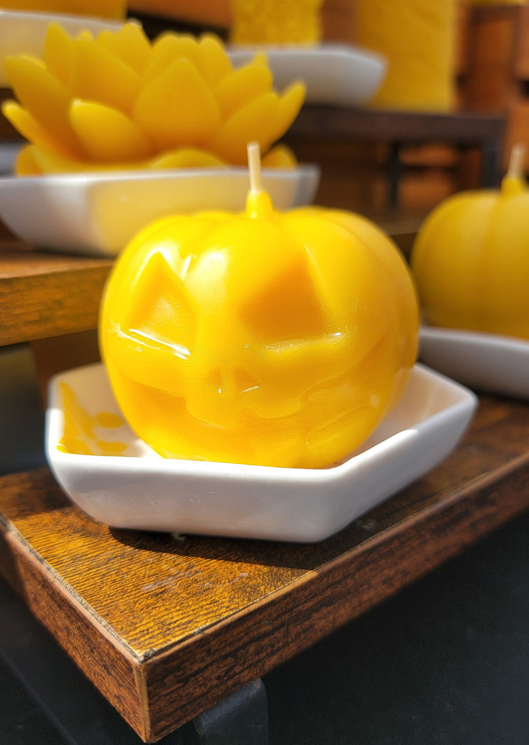 Jack O’lantern Beeswax Candle