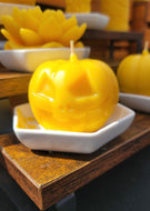 Jack O’lantern Beeswax Candle