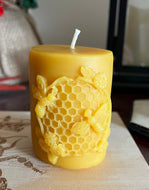 Beehive Beeswax Pillar Candle