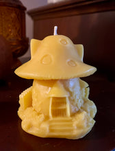 Load image into Gallery viewer, Mushroom Hobbit House Beeswax Candle
