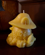 Load image into Gallery viewer, Mushroom Hobbit House Beeswax Candle
