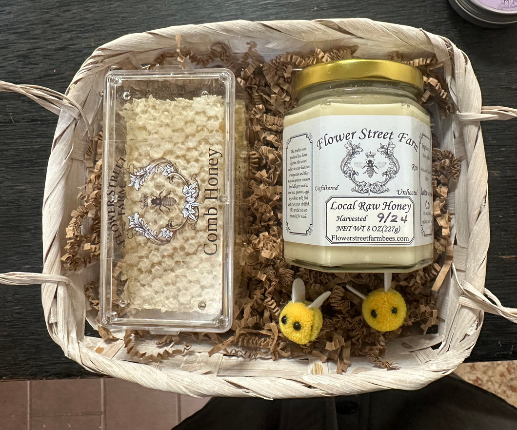 Comb and Creamed Honey Gift Basket