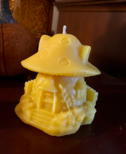 Load image into Gallery viewer, Mushroom Hobbit House Beeswax Candle
