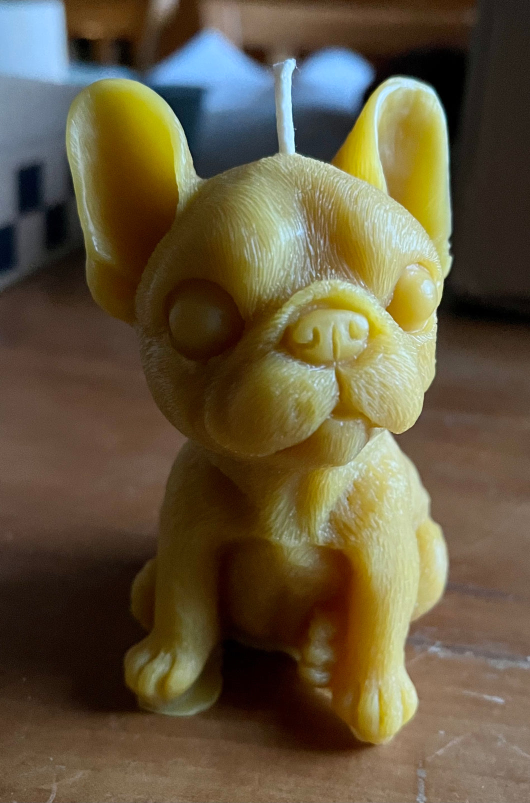 French Bulldog Beeswax Candle