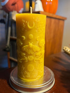 Death’s Head Hawkmoth & Moon Phases Beeswax Candle