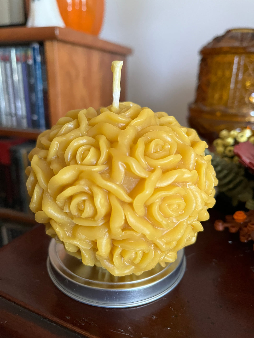 Rose Bud Beeswax Candle