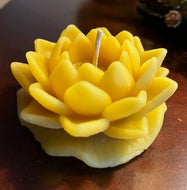 Lotus Flower Beeswax Candle