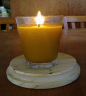 Votive: Pure Beeswax Candle in a Glass Votive Holder