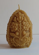 Floral Egg Beeswax Candle